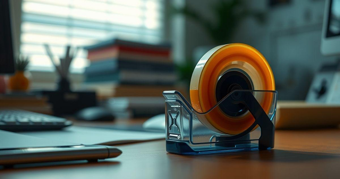 Dispensador de fita gomada é a solução ideal para organização e praticidade no seu dia a dia Dispensador de fita gomada é a solução ideal para organização e praticidade no seu dia a dia