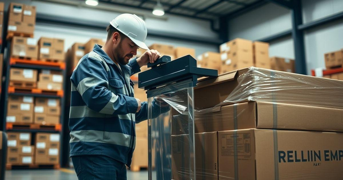 Aplicador de filme stretch é a solução ideal para otimizar o empacotamento e garantir segurança no transporte Aplicador de filme stretch é a solução ideal para otimizar o empacotamento e garantir segurança no transporte